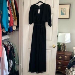 Elegant Black Wrap Dress